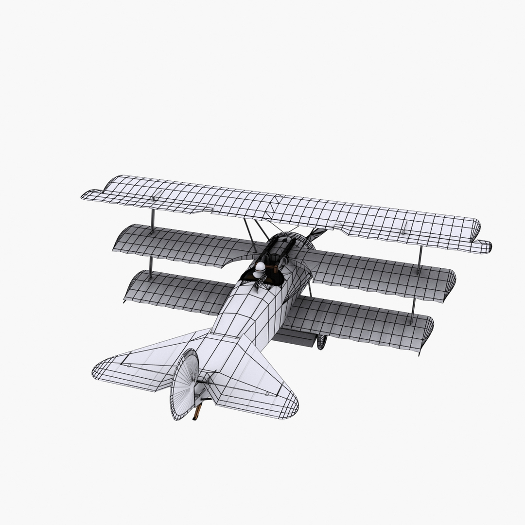 3d josef jacobs triplane aircraft model