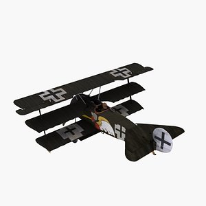 3d josef jacobs triplane aircraft model