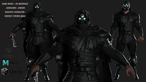 AAA 3D MODEL FANTASY MALE CHARACTER - THE CYBORG WARRIOR 01 3D model