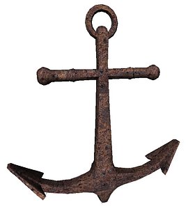3D model anchor rusty