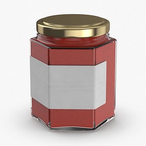 3D natural-pigment-in-glass-jars---red model