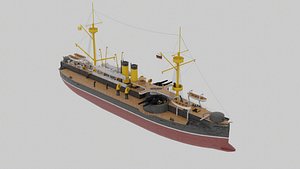 3D model Chinese Ironclad Warship