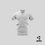 Low Poly Polo Shirt Weiß