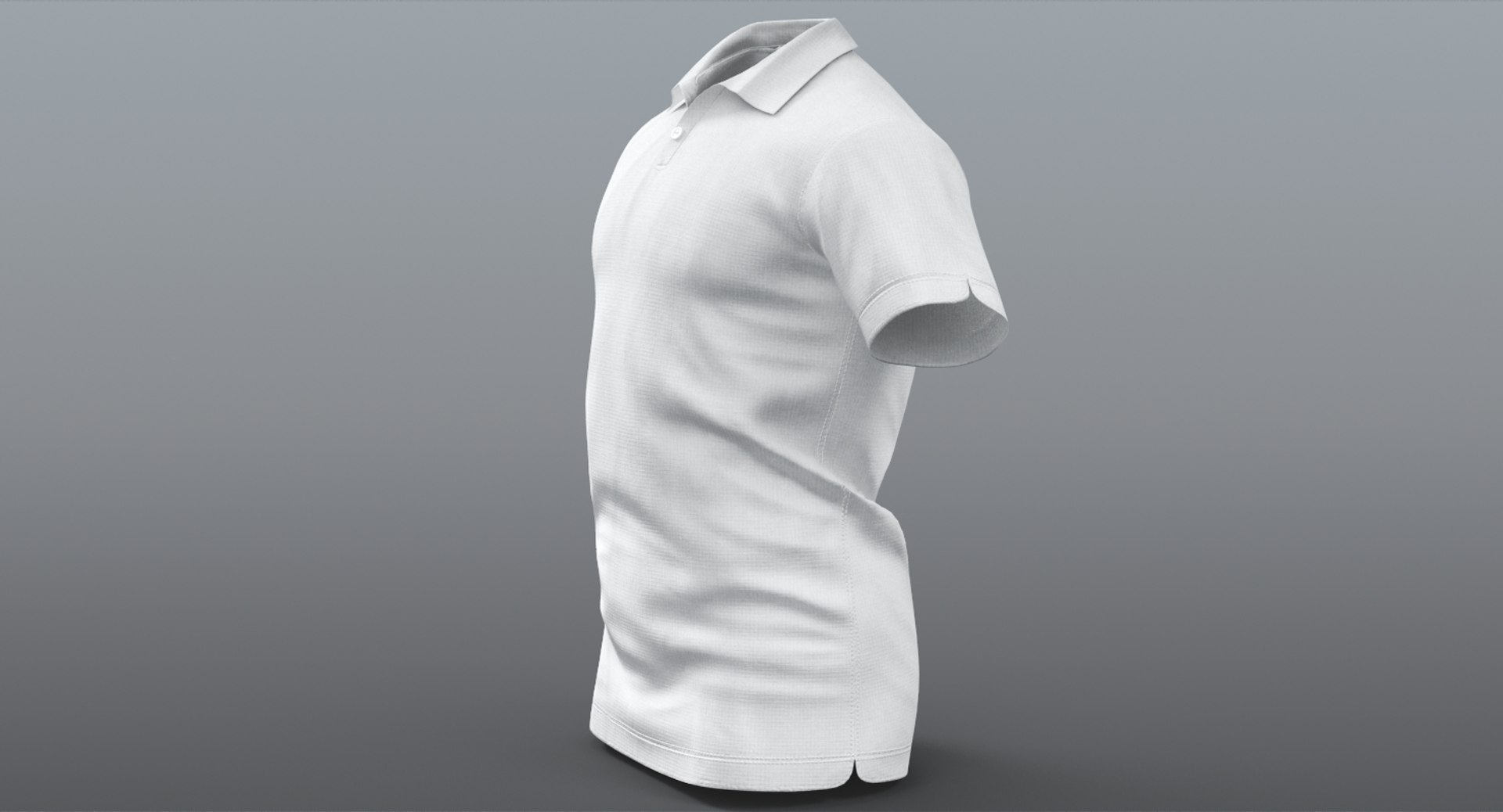 3D polo shirt white model - TurboSquid 1369845