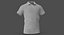 Low Poly Polo Shirt Weiß