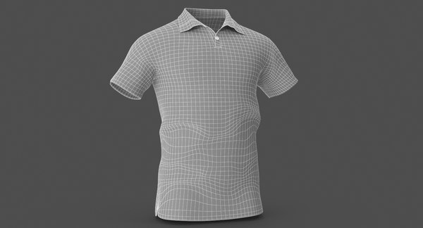 3D polo shirt white model - TurboSquid 1369845