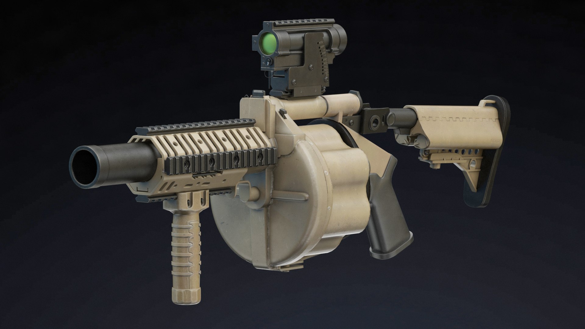 3D Milkor MGL Low Poly model - TurboSquid 1880315