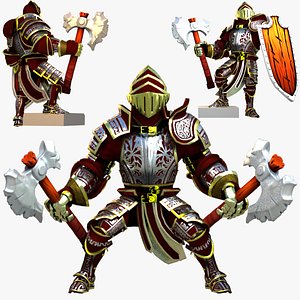 rigged knight series 3d max