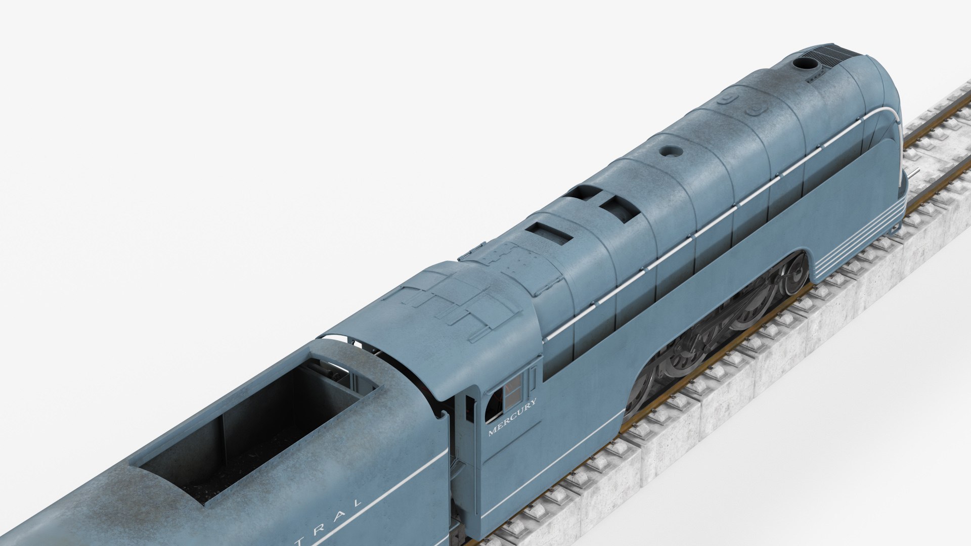 NYC Mercury Train With Railroad Model - TurboSquid 2426482