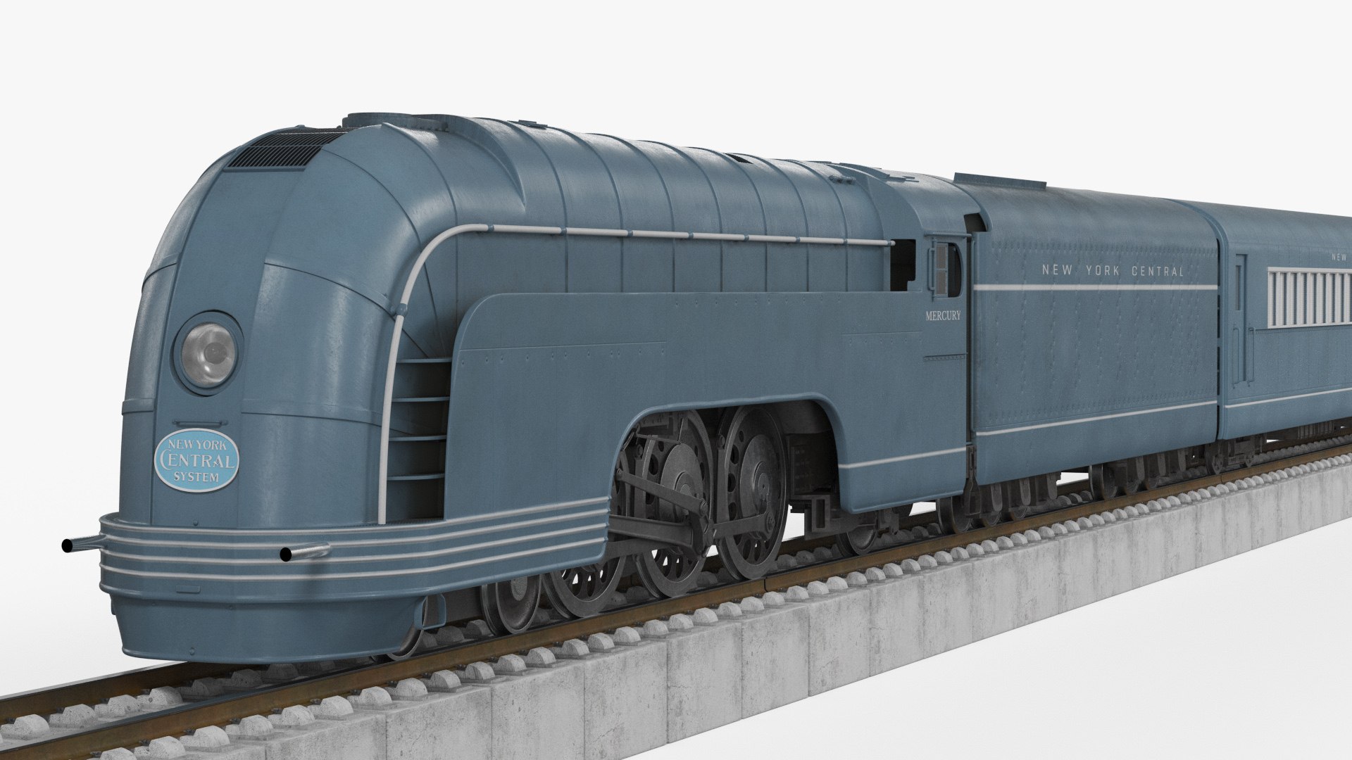 NYC Mercury Train With Railroad Model - TurboSquid 2426482
