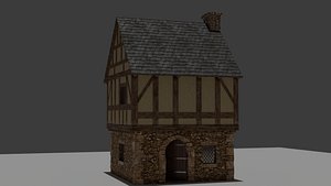 3D model Medieval House 3D High Quality Model interior included