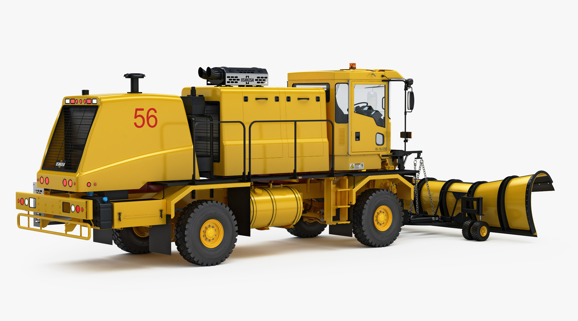 3D oshkosh airport snow plow model TurboSquid 1285829