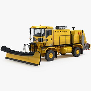 3D oshkosh airport snow plow model