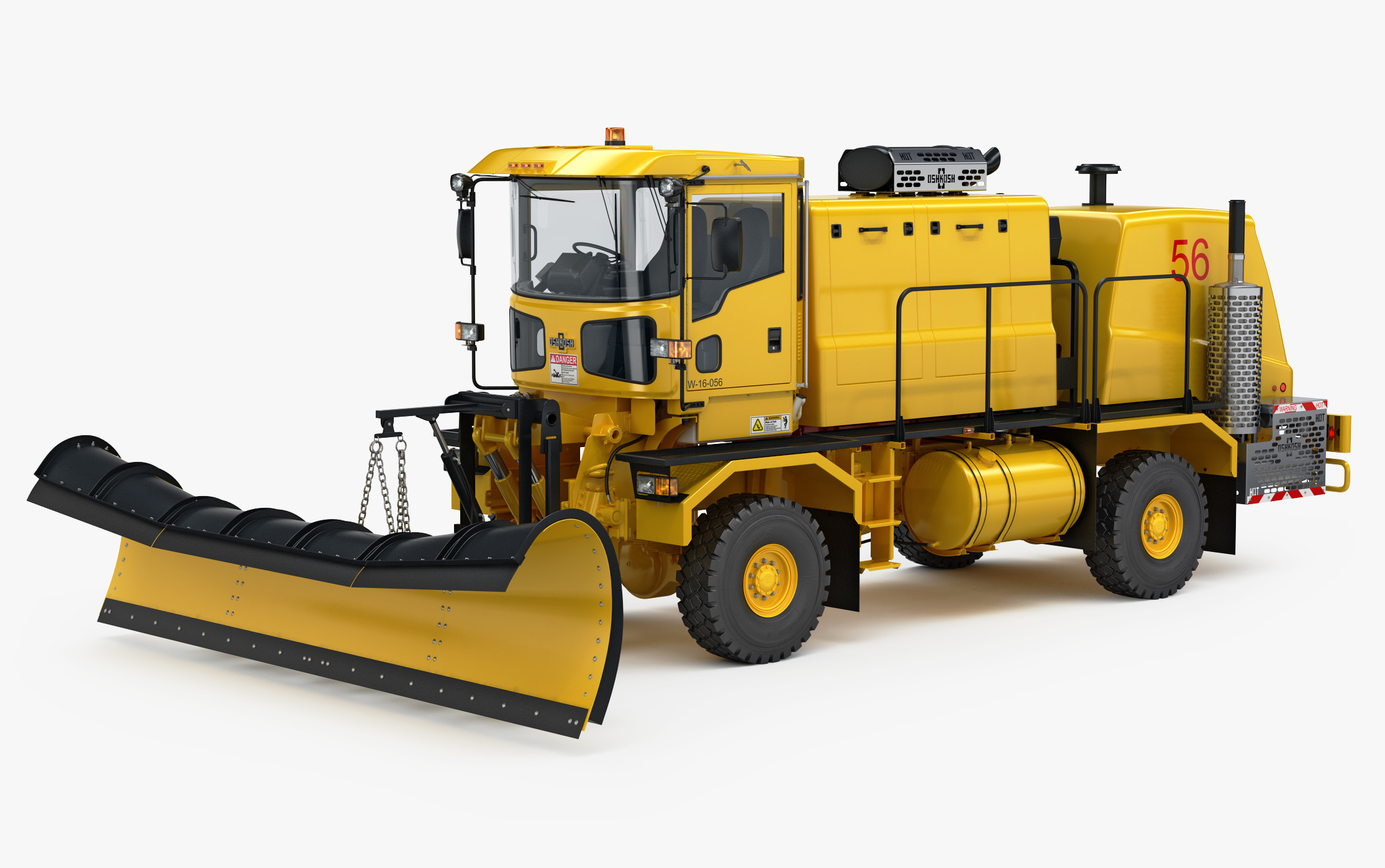 3D oshkosh airport snow plow model TurboSquid 1285829