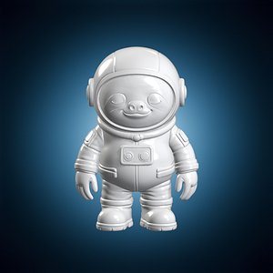 3D Plush Sloth Astronaut 3D Print Model model