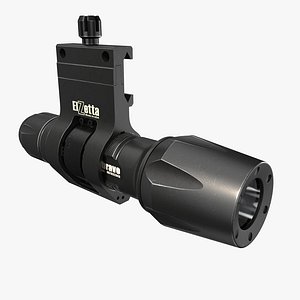 3D tactical flashlight model