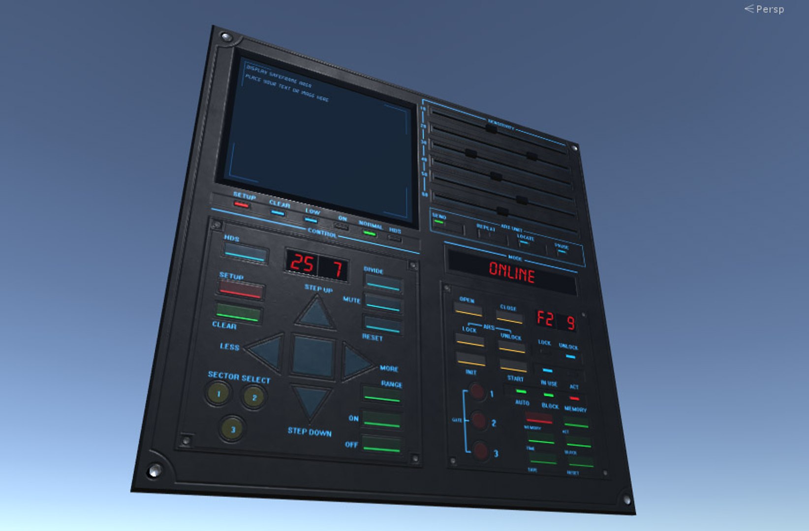 3d control panels