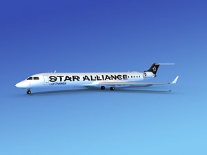3d model crj1000 bombardier