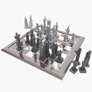 Art deco chess set