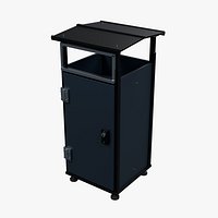 Street Litter Bin with Open Deposit and Hollow Inner Liner
