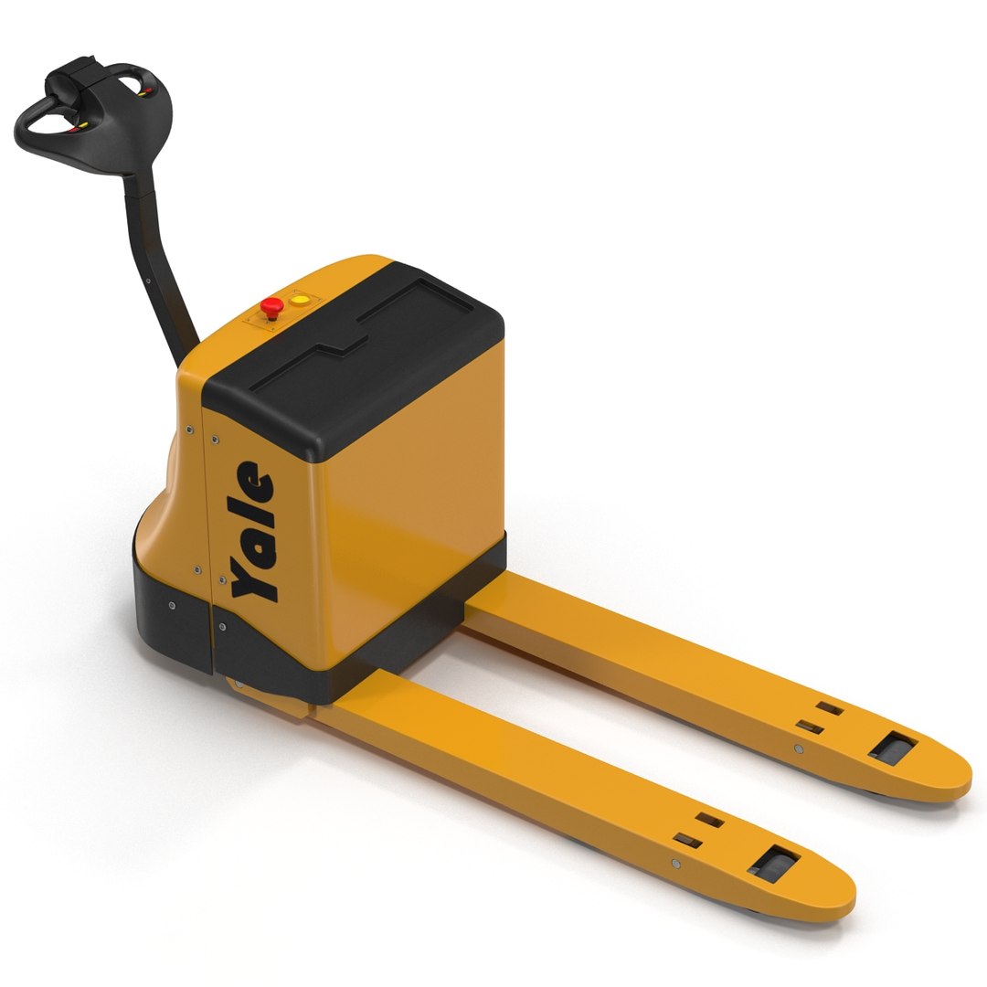 Powered Pallet Jack Yellow 3D Model 3D model preview