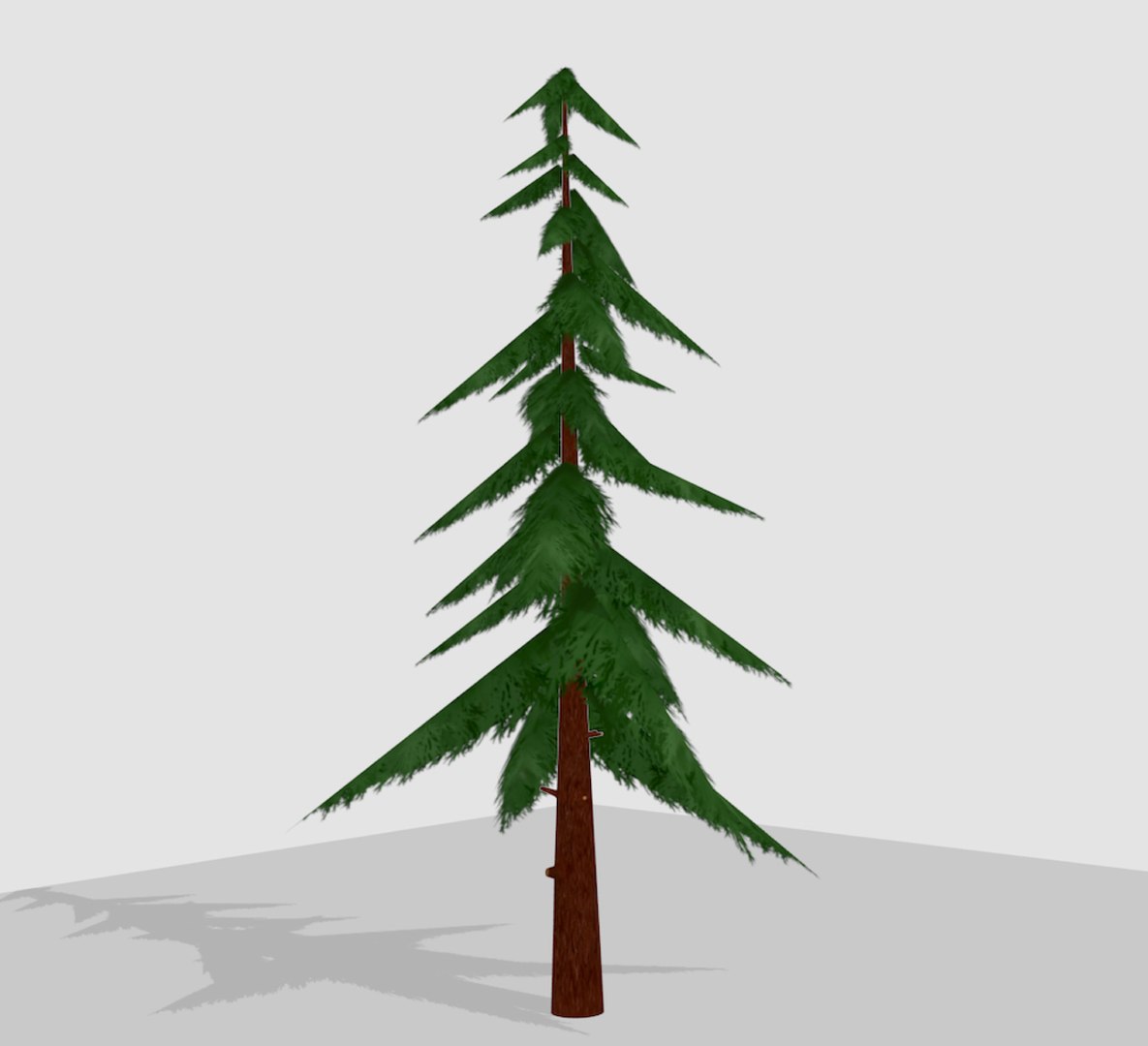 3D model hand-painted coniferous tree - TurboSquid 1389064