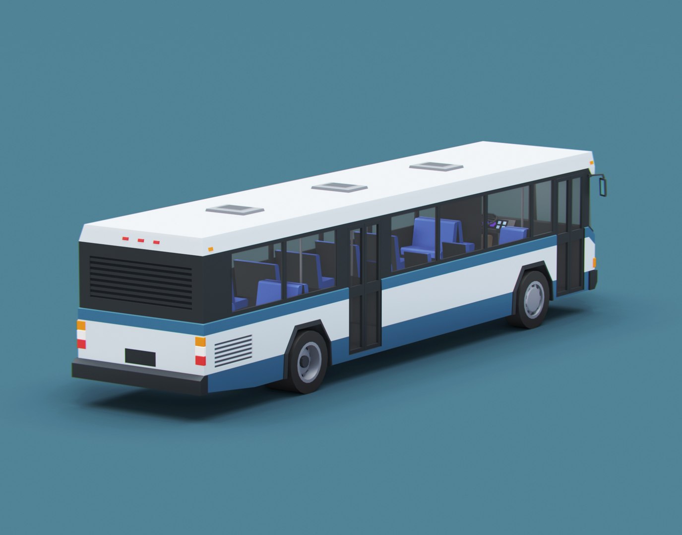 3D Cartoon Stylized City Bus Classic 80s Model - TurboSquid 1788973