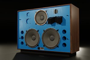 JBL 4350 Studio Monitors in Blue 3D model
