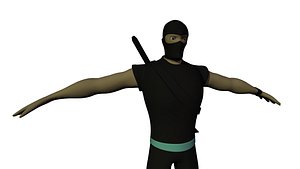 3d ninja male model