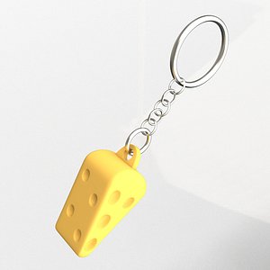 Cheese Slice Keychain 3D model