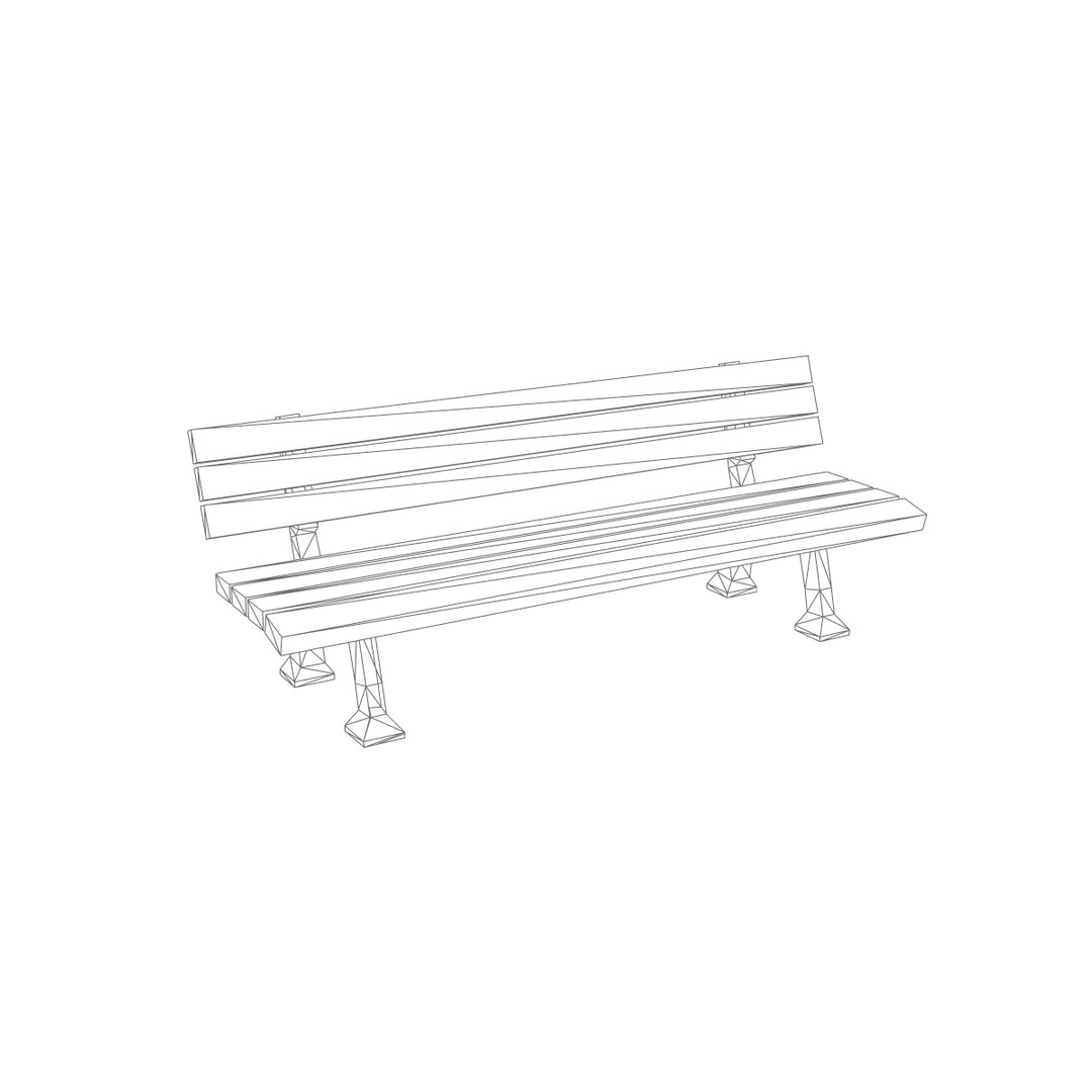 3D bench https://p.turbosquid.com/ts-thumb/q7/PBiPOL/OpLhOSPS/bench_7_5lod1wireframe/jpg/1524655952/1920x1080/fit_q87/720afcd41fc12875e2a39adbc6a3297a34a3009d/bench_7_5lod1wireframe.jpg