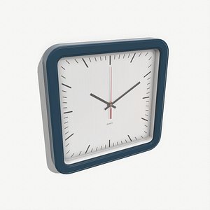 3D model low-poly wall clock