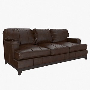 3D model Ethan Allen Arcata leather sofa