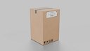 Cardboard Cube Deep Storage Box - Rigged and Fully Customizable