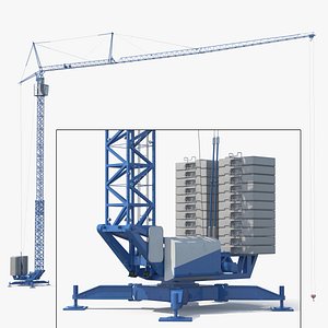 Construction Fast Erecting Tower Crane Blue