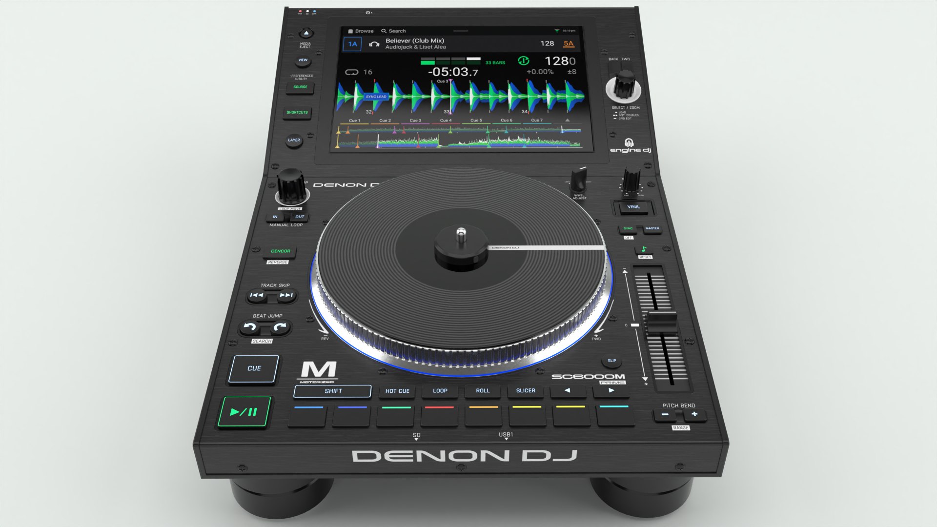 3D Denon DJ Player SC 6000M Prime - TurboSquid 2119290