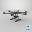 Military Hexacopter UAV -  Combat Drone with Bombs  Camuflage