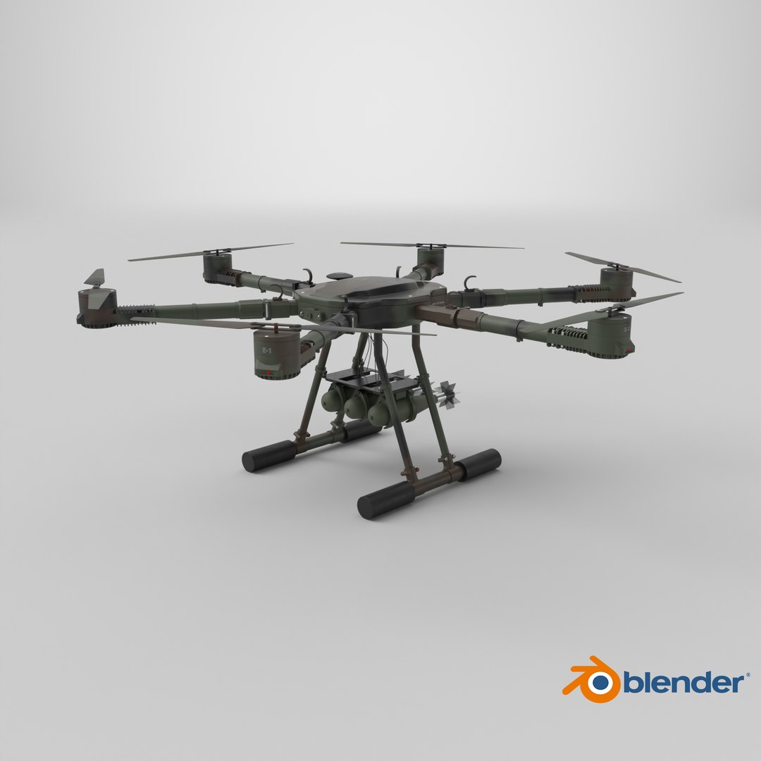 Military Hexacopter UAV -  Combat Drone with Bombs  Camuflage 3D model https://p.turbosquid.com/ts-thumb/q7/by6l9D/7E/stemcell_blender_cycles_render/png/1778503499/1920x1080/fit_q87/f4d2b74e0c7a0ac68900b06f55051ec1fac45082/stemcell_blender_cycles_render.jpg