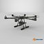 Military Hexacopter UAV -  Combat Drone with Bombs  Camuflage
