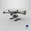 Military Hexacopter UAV -  Combat Drone with Bombs  Camuflage