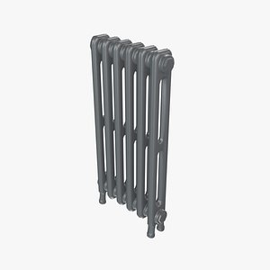 Classic Cast Iron Radiator 2C6 3D model