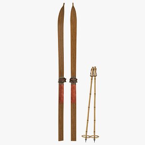 Antique Lung Skis & Poles
