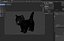 Gato gatinho de pele fofo cinza 02 sem equipamento