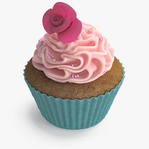 Rose Cupcake 3D model