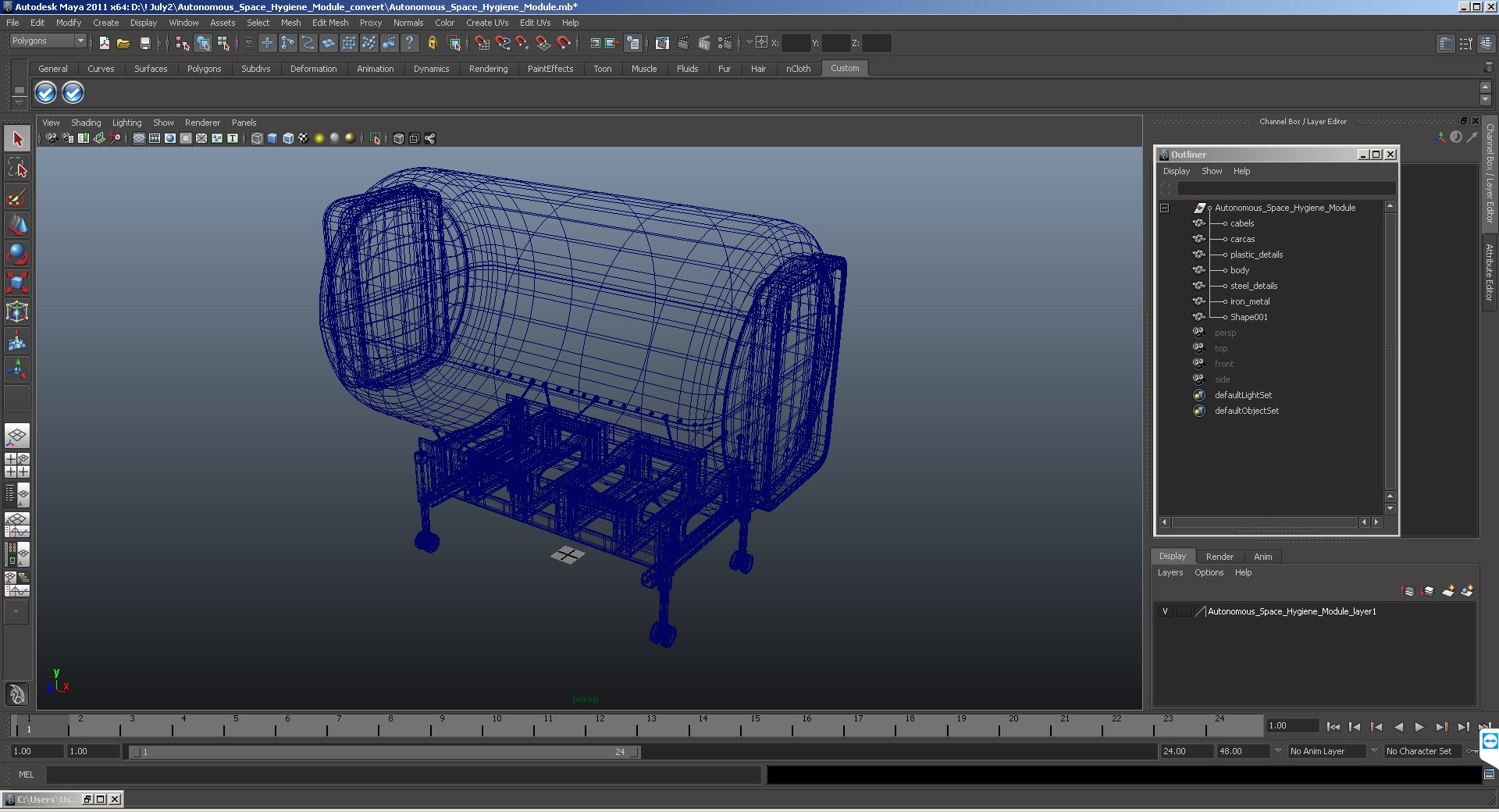 Autonomous Space Hygiene Module 3D - TurboSquid 1314166