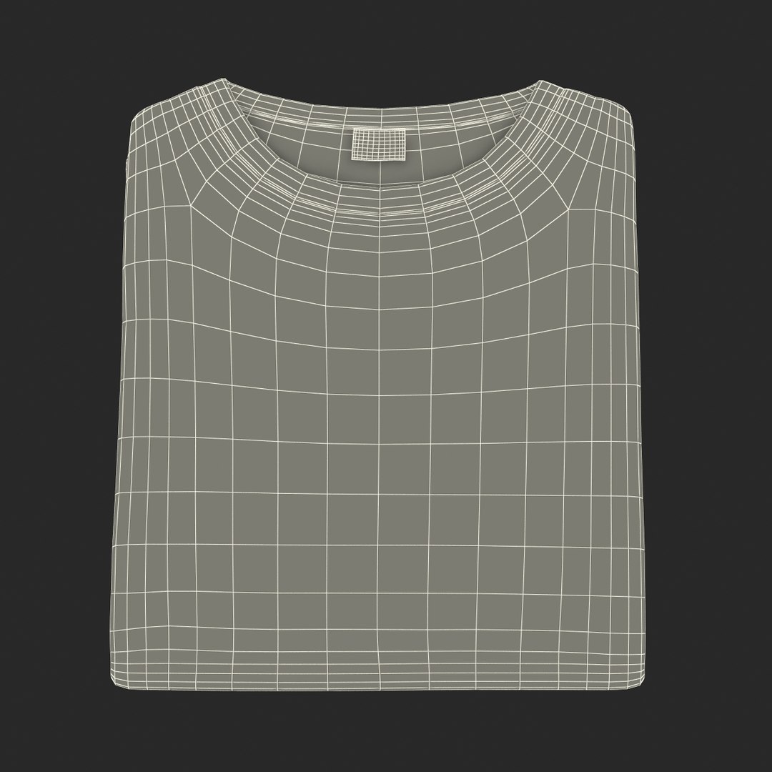 3d Folded T-shirt Realistic Model