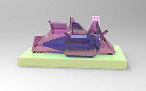 Magic knife inside crystals