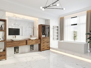 Realistic 3d model of Bathroom Interior 3D model 3D