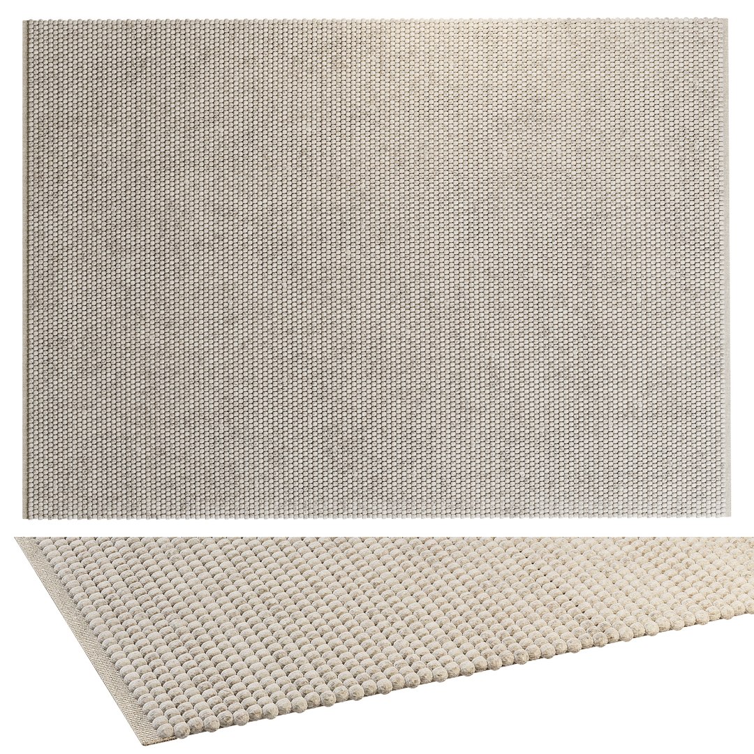 3D BENUTA WOOL RUG BEADS CREAM Model - TurboSquid 1847131