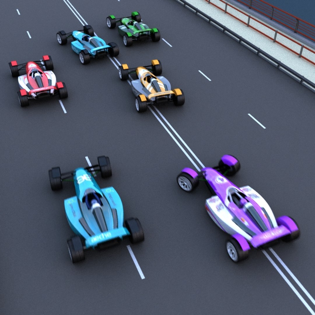 Track Racing Car 3d Model